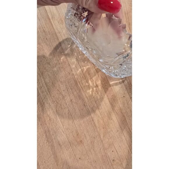 American Brilliant Period Nappy Shallow Open Serving Dish Clear Glass VTG - Picture 5 of 7